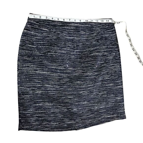 LAUNDRY by Shelli Segal Metallic Tiny Blue Sequined Skirt Size 6 - Picture 9 of 13